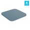 Flash Furniture 4PK Teal-Blue Poly Resin Seats for Stools & Chairs, 4PK 4-JJ-SEA-PL02-CB-GG - alternate 2